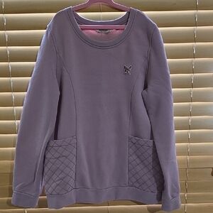 Aigle Lavender Sweatshirt with Quilted Accents